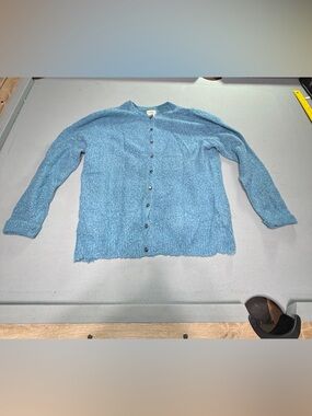 L.L. Bean Blue Button-Front Women's Cardigan